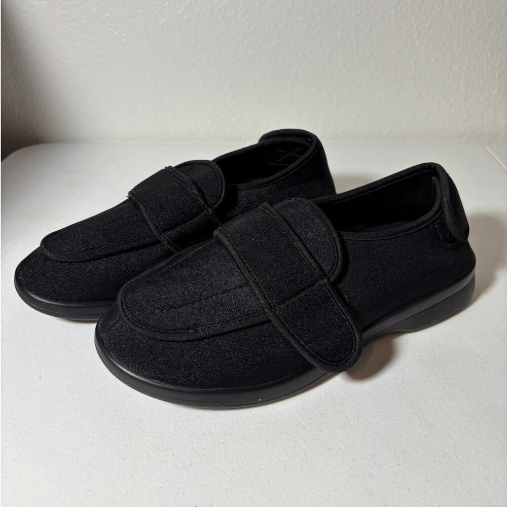Propet Men's Size 8.5 XX Wide Cronus Black Orthopedic Diabetic Loafers Shoes
